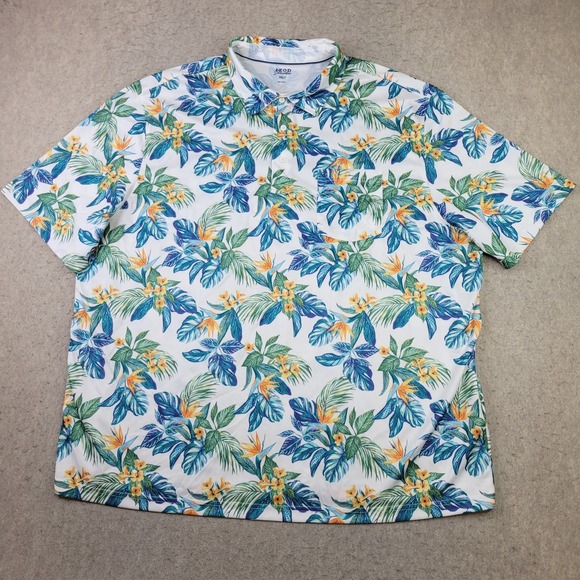 IZOD Saltwater Golf Polo Shirt Mens 3XLT Tall Hawaiian Short Sleeve NEW - Picture 1 of 8